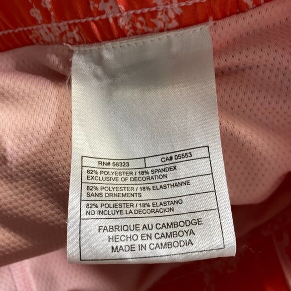 Nike Golf‎ Fit Dry Skort Skirt Golf Player Print Orange Athletic Women's Large - Picture 11 of 14